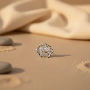 Women's <b>Silver</b> Filigree Statement Jewelry Gold Plated Drop and Stud <b>Earrings</b> with Diamond <b>Pearl</b> Trendy Rose Gold Accessories - Product Image 1