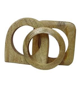 <b>Set</b> of 3 Lynn Wooden Cuff <b>Bracelet</b> Handmade Bangles Jewelry for Women Teens Wood Bangles Bold Chunky Stacking Designer Handcraft - Product Image 5