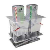 Sistema de residuos subterráneos hidráulicos 2 * 1100L del fabricante turco-Contenedor de basura de Residuos Sólidos Lift 1100L Contenedores de residuos hidráulicos