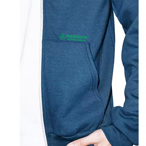 Sweat à capuche unisexe de qualité supérieure avec fermeture éclair, grand logo personnalisé, conception GSM de haute qualité, 100 % coton biologique respirant, séchage rapide, polaire/français - Product Image 6