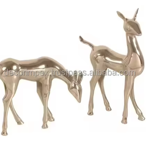 Sculpture en aluminium avec décoration et objets de décoration en bronze doré argenté Présentoir élégant par Decor impex - Product Image 1