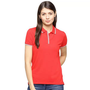 2025 polos con logotipo personalizado para mujer, de secado rápido, ligeros, 100% algodón, cuello levantado con tela de rizo, venta al por mayor - Product Image 1