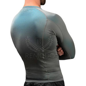 Chemises de compression à manches longues pour hommes, couleur personnalisée, logo nouveau style de chemises de compression pour hommes - Product Image 2