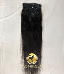 Extensiones de cabello con Clip liso Natural de 24 pulgadas de alta calidad, fabricación de cabello de un solo donante de templo indio, proveedor directo de confianza - Product Image 4