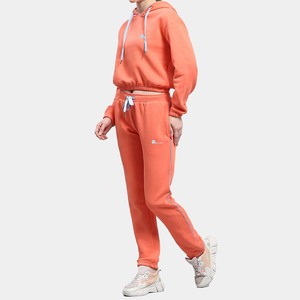 Mujeres al por mayor personalizado impreso peso pesado 100% algodón deportivo 2 en 1 pulóver con capucha Jogger pantalones conjunto cintura elástica Sudadera con capucha - Product Image 4