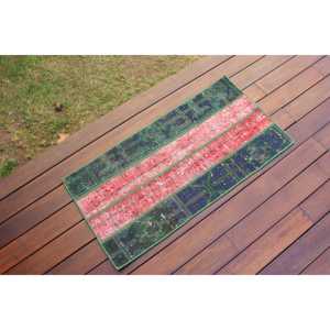 1.5x3 ft Turkish Vintage Rug, Small Rug, <b>Red</b> <b>Wool</b> Rug - Product Image 1