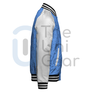 Chaqueta de béisbol universitaria de talla grande personalizada de fabricante para hombre, ropa de calle de invierno al por mayor, Letterman con soporte de logotipo frontal - Product Image 3
