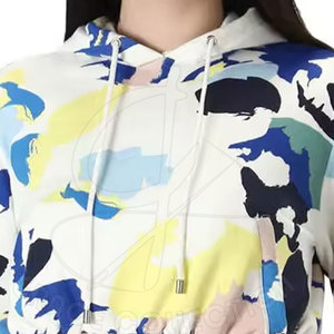 Sudaderas con Capucha Cortas para Mujer de Alta Calidad, 100% Algodón, Corte Casual, con Logotipo Personalizado en la Parte Delantera para Ropa Urbana - Product Image 4