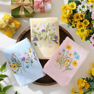Ensemble de serviettes de bain brodées 100% coton de haute qualité pour hommes et femmes Serviettes tricotées pour le visage et les mains avec logo personnalisé à vendre - Product Image 3