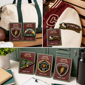 Set de Parches Bordados del Club Deportivo Urbano, Emblema Deportivo Vintage, Parche de Recuerdo de Forma Irregular, Colección de Parches - Product Image 3