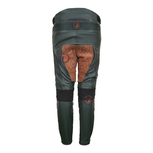 Pantalon de moto en cuir véritable de vachette vert foncé, résistant, de la marque Lazib Sports, pour hommes, motards de rue, pantalon de motard - Product Image 2