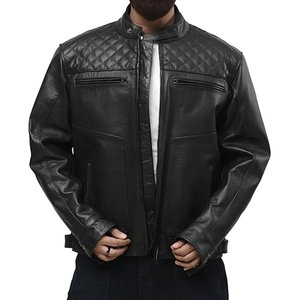 Men's Vintage Racing Leather Motorbike <b>Jacket</b> Breathable Windproof Waterproof Plus Size Anti-UV Customizable - Product Image 5