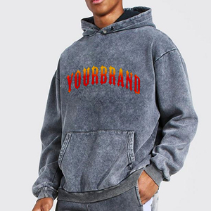 Venta al por mayor de alta calidad para hombre Heavy Vintage Wash Pullover Hoodie Oversized Plain Custom Made 100% algodón Sudadera con capucha - Product Image 1