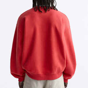 Sweats à capuche courts avec logo imprimé DTG personnalisé 100% coton polaire Boxy Fit Streetwear surdimensionné épais sweats à capuche pour hommes - Product Image 4