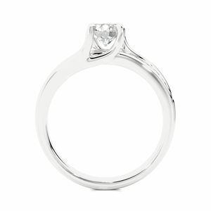 Round Cut Prong <b>Set</b> Diamond Engagement <b>Ring</b> For <b>Women</b> - Product Image 4
