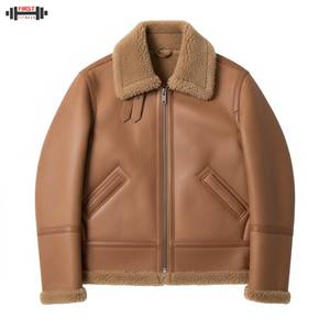 Abrigos y Chaquetas para Hombre con Cuello de Piel, Ropa Ultra Cálida de Invierno, Chaqueta Clásica Informal de Piel Sintética Gruesa para Hombre, Chaqueta Bomber - Product Image 1