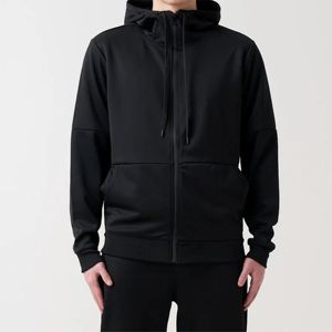 Chándal de forro polar de estilo moderno para hombre, duradero e ideal para correr en el gimnasio, ropa informal relajada, Color negro - Product Image 2