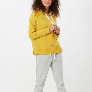 เสื้อฮู้ดแฟชั่นสไตล์ใหม่สำหรับฤดูหนาว ผ้าฝ้ายย้อมสีแบบไท-ได  ลำลองสำหรับผู้หญิง สีตามสั่ง ถักทอ ระบายอากาศได้ดี มีฮู้ด  โลโก้ด้านหน้า - Product Image 4