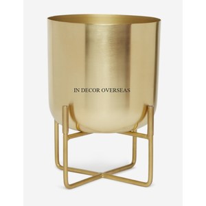 Acabado de color plateado Espejo brillante Textura martillada pulida Forma redonda Macetas y macetas de jardín de metal de alta calidad estándar - Product Image 5