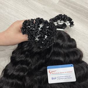2025 vente Flash haute qualité vietnamien Extensions de cheveux humains birman bouclés kératine pointe pré Bond plat pointe cheveux - Product Image 2
