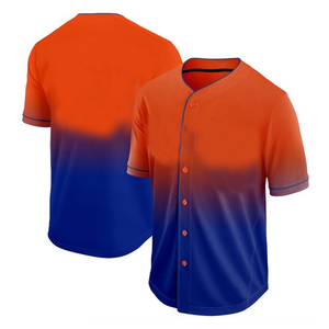 Hot Sale O-Neck Unisex Baseball Jersey 100% <b>Polyester</b> Quick Dry <b>Shirt</b> Custom Logo Heat-Transfer Printing Breathable Plus Size - Product Image 1