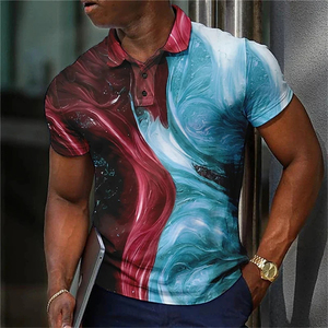 New Men's Polo <b>Shirt</b> 3D <b>Rainbow</b> Printed Men Short Sleeve Casual Summer Clothes Breathable <b>Shirt</b> - Product Image 5