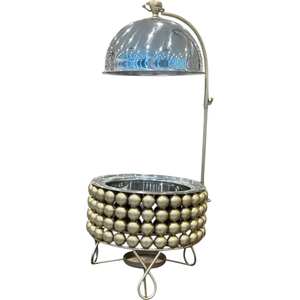 Chauffe-plat en acier avec couvercle Chauffe-plats de qualité supérieure pour buffets Idéal pour servir de délicieux plats lors de mariages et de fêtes - Product Image 1