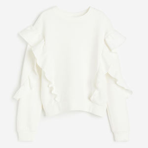 Venta al por mayor nueva moda de manga larga liso sudadera de mujer de lana Casual Crop Hoodies - Product Image 3