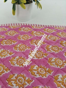 Manteles individuales con estampado de bloque de mano Floral acolchado rectangular moderno rosa claro para mesa de comedor banquete desechable hogar cocina boda - Product Image 3