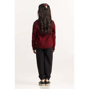 Cardigan décontracté pour femme style coréen JG, pull 100 % coton avec logo frontal, imprimé automne KG-SWT-WS24-009 - Product Image 4
