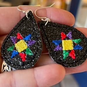 Boucles d'oreilles en perles de qualité supérieure, faites à la main, légères, brodées, cercle de pierres roses, bijoux de fête pour femmes, au meilleur prix - Product Image 2