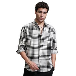 Nueva camisa a cuadros de franela Vintage para hombre, talla grande, corte holgado, manga larga, solapa de moda, estilo informal, algodón tejido para otoño - Product Image 1
