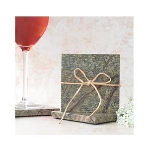 ชุดที่รองแก้วหินอ่อน4ชิ้นพร้อมที่วางเชือก-หินอ่อนพร้อมของขวัญที่ไม่เหมือนใครสำหรับพิธีขึ้นบ้านใหม่ดูหรูหรา - Product Image 5