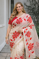 Sari en tissu tissé à la main, couleur personnalisable, travail d'applique, vêtements de mariage et de festival, vente en gros, service OEM 2026, indien pakistanais