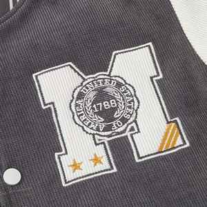 Customizable <b>Men's</b> Varsity Letterman <b>Jacket</b> with Stand Collar Choose Your Own Color Size Winter Season OEM Service Available - Product Image 4