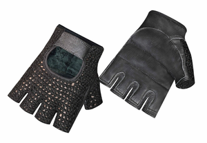Gants de course à vélo pour fauteuil roulant en cuir synthétique personnalisés, poignet réglable, demi-doigts, rembourrage en gel, gants de sécurité - Product Image 4