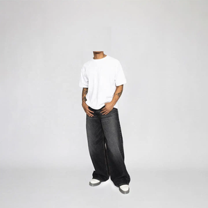 Pantalones holgados de moda para hombre, estilo urbano de calle, transpirables, pedidos al por mayor hechos en fábrica, soporte de logotipo personalizado - Product Image 5