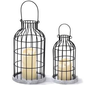 Farol de Hierro para Exteriores, Perfecto para las Noches en el Patio, Ofrece Luz Cálida y Suave con una Construcción Metálica Duradera - Product Image 3