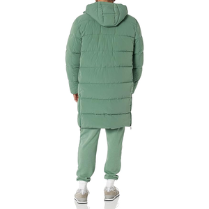 Chaqueta acolchada informal de lona transpirable con capucha a prueba de viento para hombre, abrigo de invierno con cremallera completa, chaqueta de bombardero acolchada, prendas de vestir con aislamiento - Product Image 6