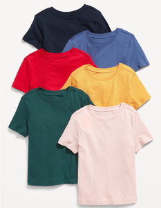 Pack of 6 Toddler Premium Quality Children Clothing <b>Baby</b> Boys Clothes Solid Color Cotton Kids <b>T</b>-<b>shirts</b> Boy - Product Image 3