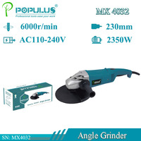 IPOPULUS JM001 sikat Gerinda sudut elektrik, Set alat listrik Gerinda sudut Mini 2350W 230MM