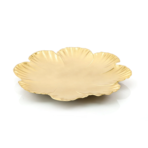 Haute qualité Look chic forme de fleur plateau de service ménage excellente conception couleur or plateau et plat en vrac meilleur prix - Product Image 1