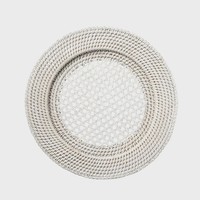 Haute qualité forme ronde tissé à la main fleur rotin napperon chargeur écologique décoration de la maison et accessoires de Table à manger