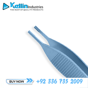 Adson คีมหนีบเนื้อเยื่อสีน้ำตาลไทเทเนียมแบบตรง7x7ด้ามแบนเครื่องมือผ่าตัด sialkot ผู้ผลิต kellinind - Product Image 4