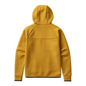 Veste à capuche zippée intégrale en polaire technique pour homme, jaune moutarde, légère, chaude, vêtements de sport d'entraînement, vêtements de sport haut de gamme - Product Image 2