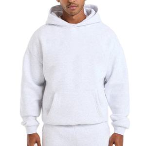 เสื้อฮู้ดดี้ผ้าฟลีซคอตตอนเนื้อหนาแบบไม่มีเชือก ทรงหลวม ไหล่ตก สำหรับผู้ชาย พิมพ์ลายปักได้ตามสั่ง แบบยูนิเซ็กซ์ - Product Image 1