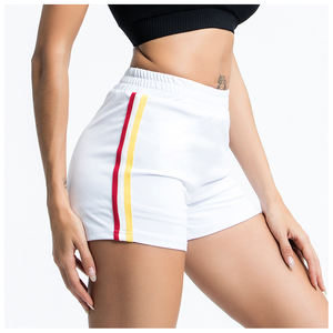 Shorts de yoga de compression respirants de gymnastique de taille haute pour femmes vente en gros de matériel de Spandex de Nylon vierge uni de plusieurs couleurs - Product Image 1