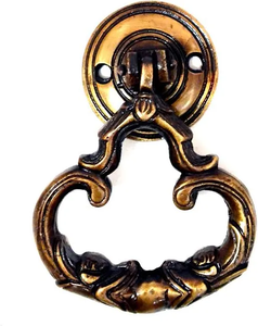 Aldaba de puerta con acabado dorado antiguo de la mejor calidad, accesorios de puerta de Metal para uso decorativo en el hogar, Aldabas para puertas principales, diseño superior - Product Image 1