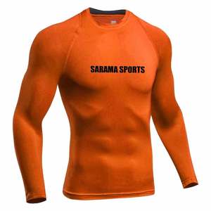 Rashguard MMA personnalisé et élégant pour homme, 100 % polyester écologique, manches longues, pour fitness et entraînement en salle, coupe ajustée, le meilleur - Product Image 1
