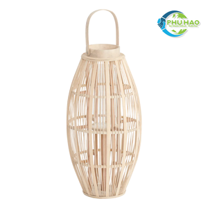 Lustre lanterne en rotin de bambou écologique, idéal pour l'éclairage de la maison et du jardin, fabriqué à la main pour un aspect naturel - Product Image 6